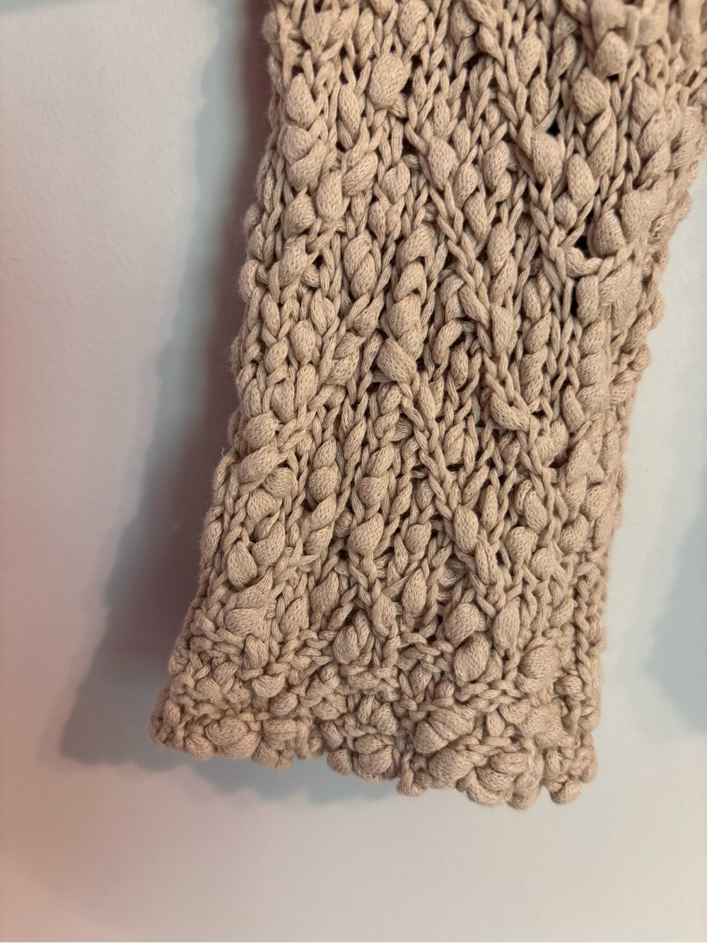 Lucky Brand Boho Oatmeal Crocheted Shrug cardigan - Picture 4 of 8